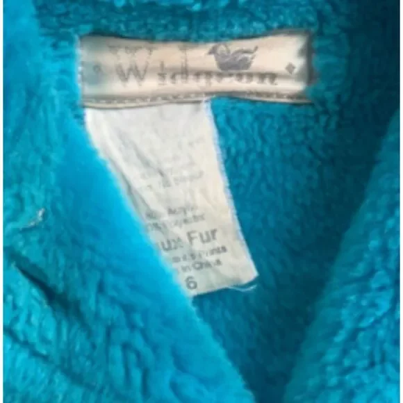 Girls Widgeon Kids Aqua Ruffled Winter Peacoat: Size 6 - Picture 7 of 7